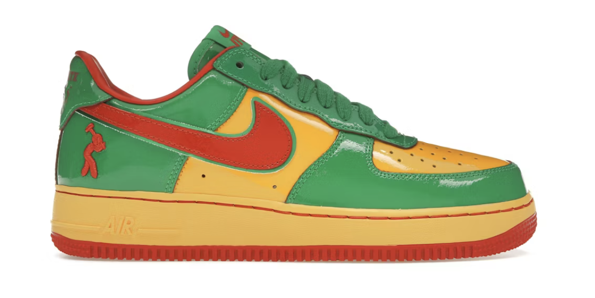 NIKE AIR FORCE 1 LOW LIL YATCHY CONCRETE BOYS LUCKY GREEN