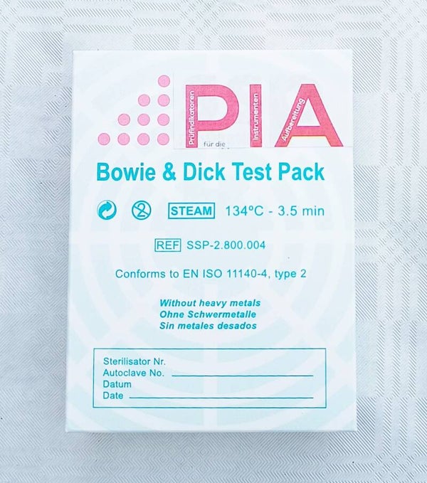 Bowie Dick Test nach EN-ISO 11140-4, Typ 2