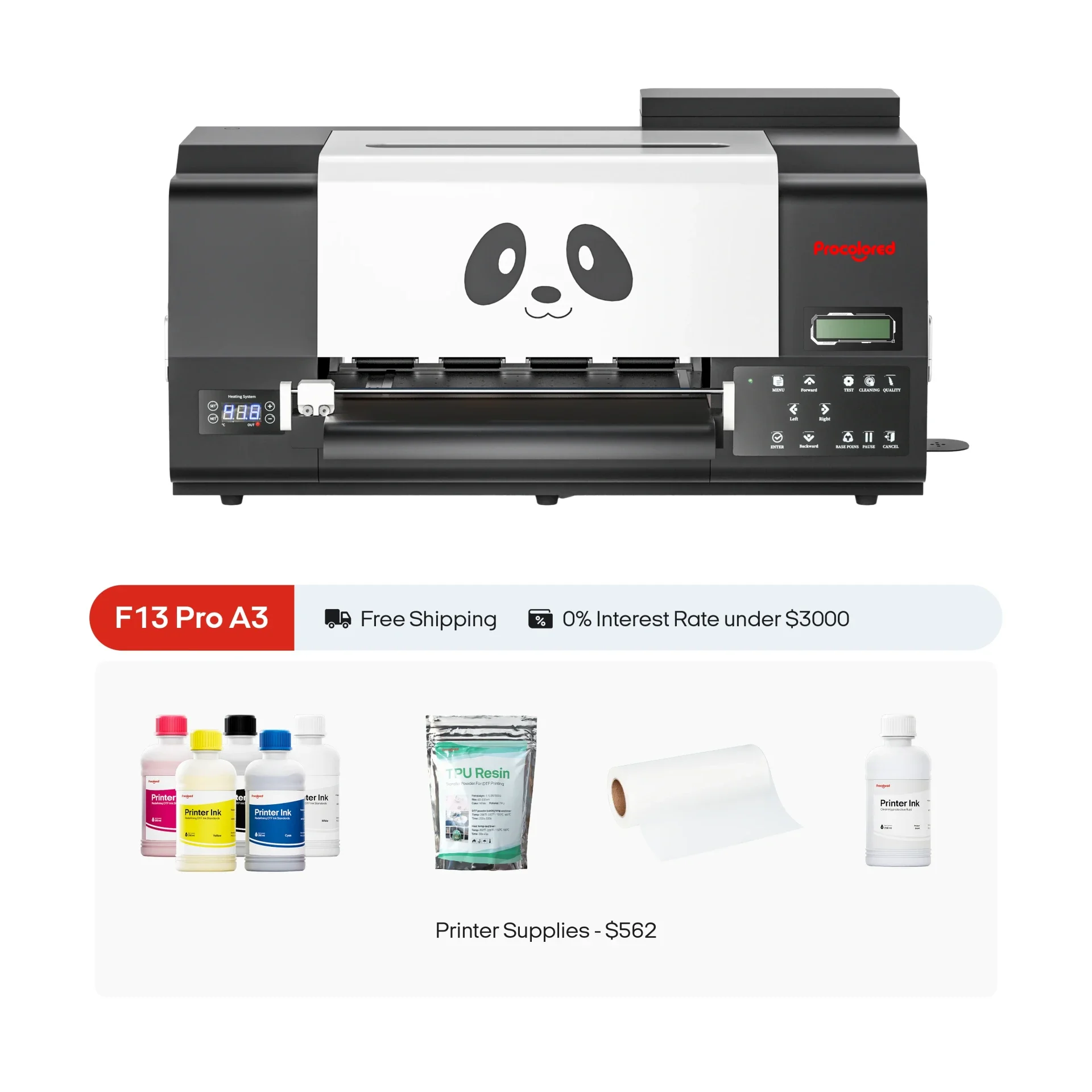 Procolored F13 Pro  DTF Printer 13" A3 Dual XP600