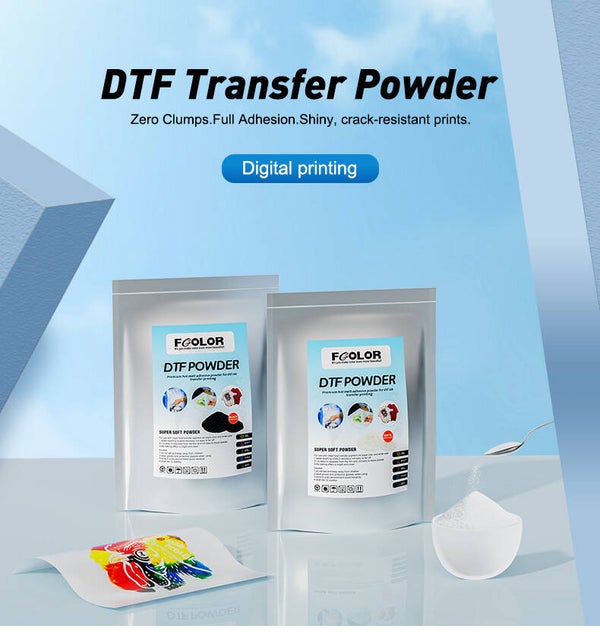 DTF Powder 2kg for Direct Transfer Film Printing, for Printing with DTF Ink, Printing on PET Film, White