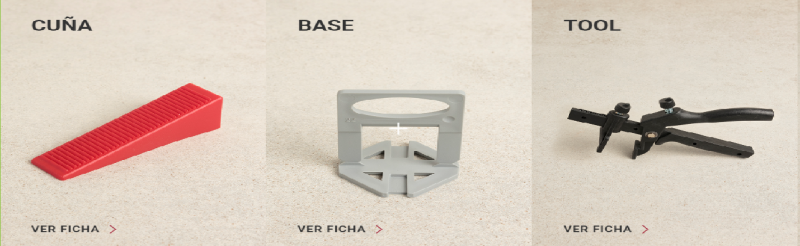 cuña, calzo y alicate de instalacion