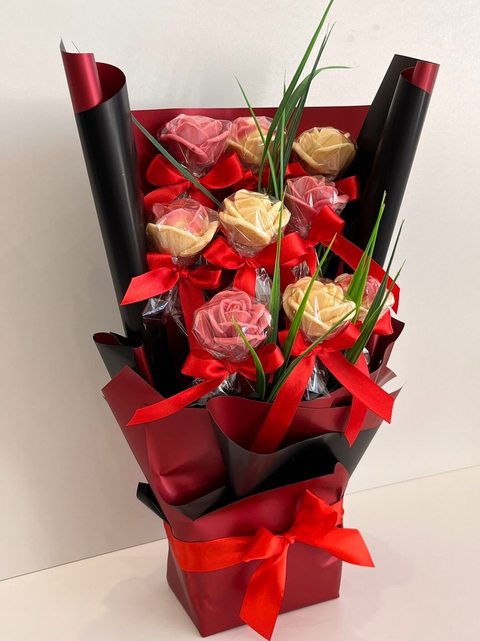 Róże z czekolady 9 szt