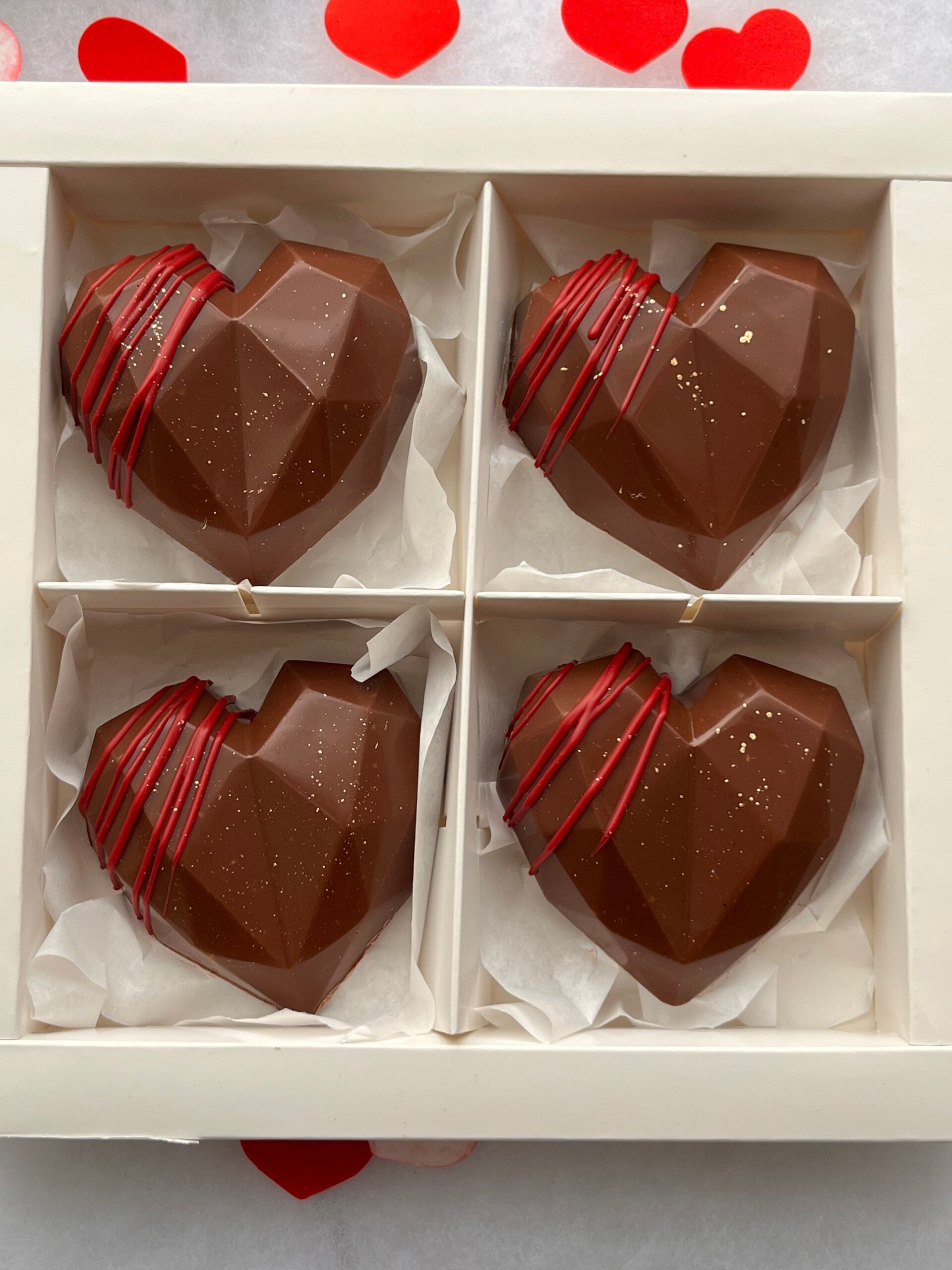 Czekoladowe serduszka 4 szt