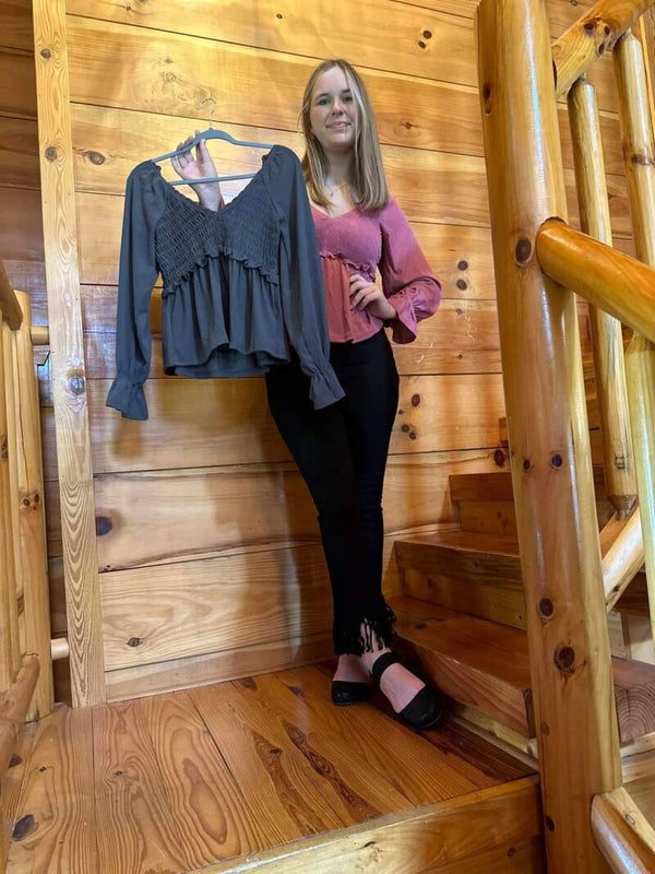 <Jade by Jane> Smocked Babydoll Top