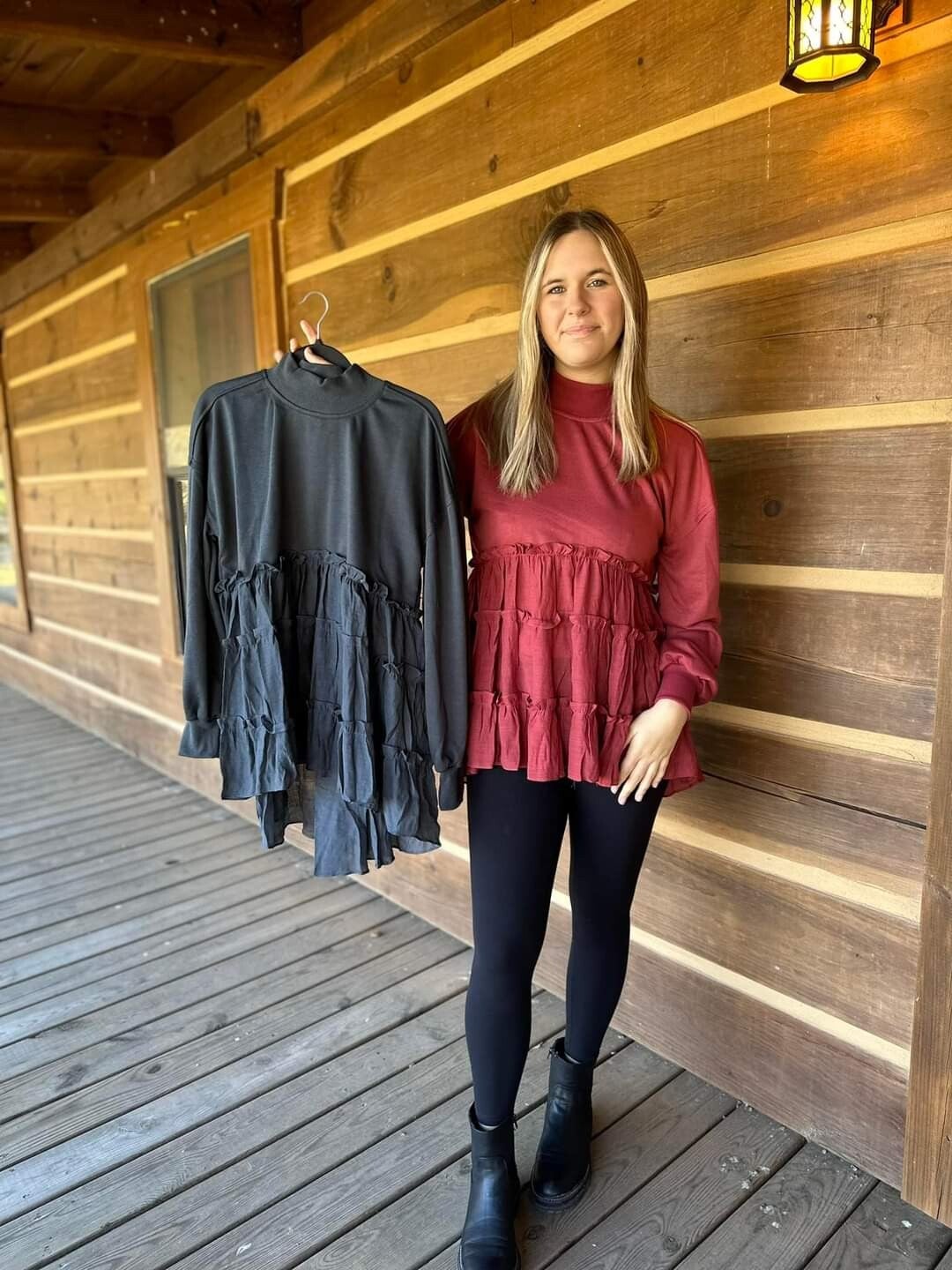 <Jade by Jane> Loose Tiered Top