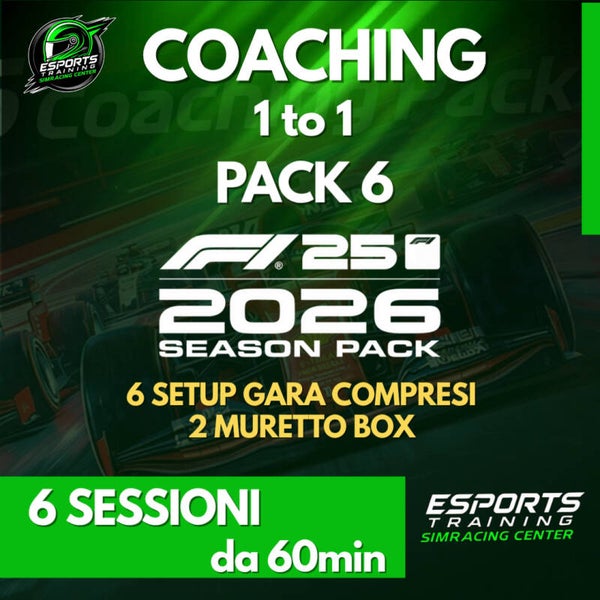 Pack 6 Coaching F1 - 60 minuti