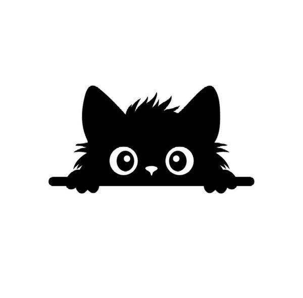 Cat Sticker Black