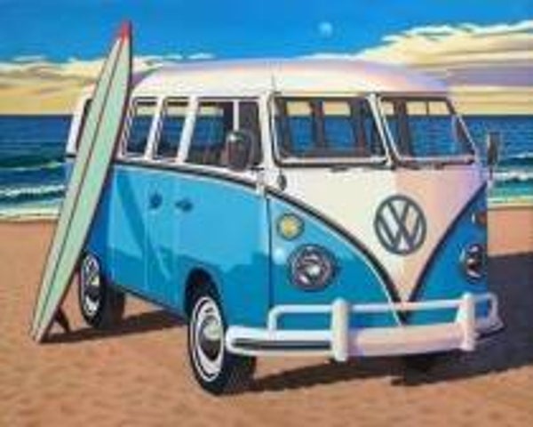 Diamond Painting Round blauwe volkswagen