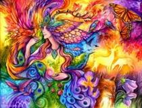 Diamond Painting Round levenskracht in kleur