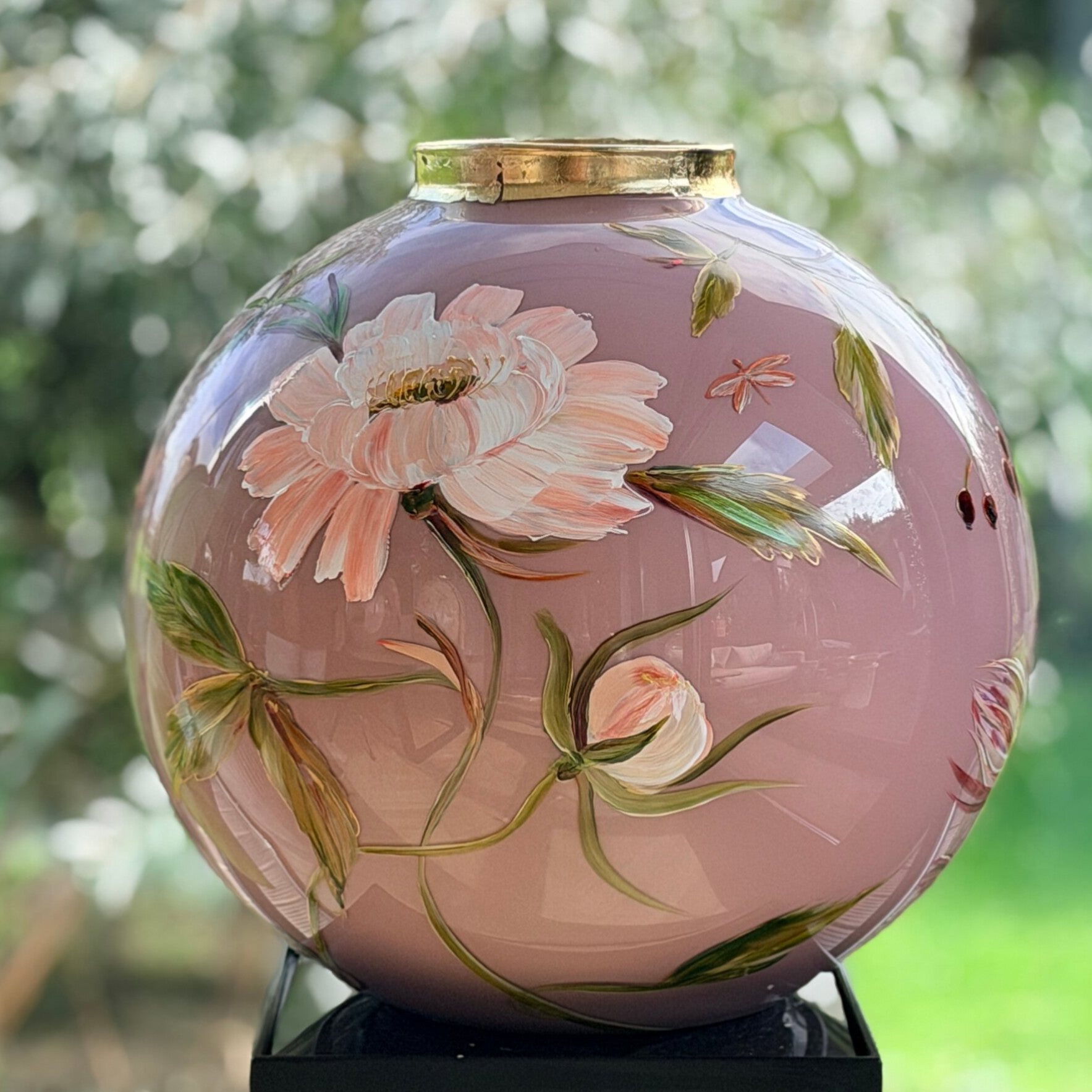 XXL bolvaas in powderpink of mauve