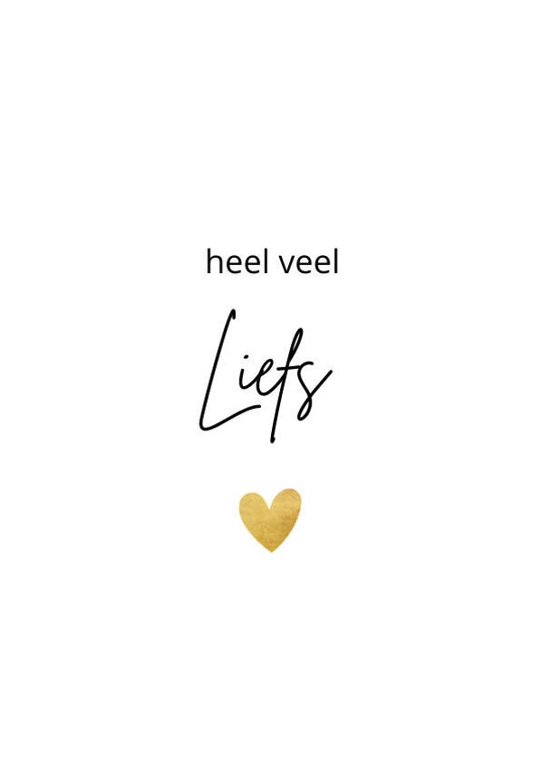 Ansichtkaart 'heel veel liefs' k&k