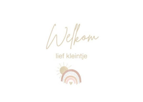 Ansichtkaart 'welkom kleintje' k&k