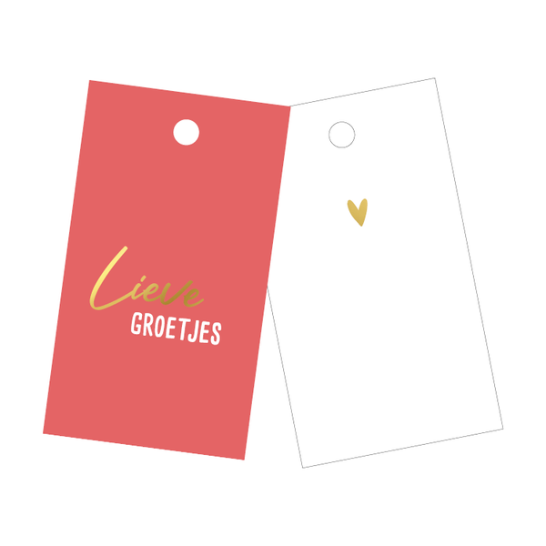 Kado kaartje 'lieve groetjes'