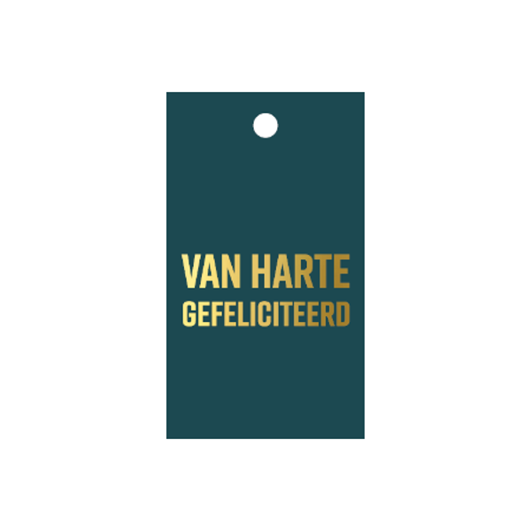 Kado kaartje 'van harte gefeliciteerd'