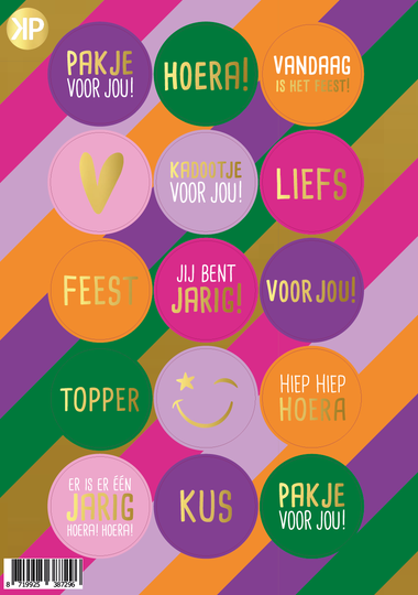 Stickervel 'feest'