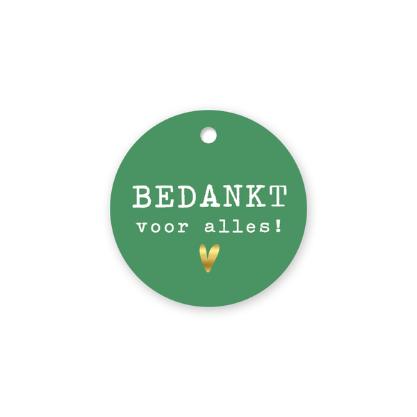Kado kaartje 'bedankt voor alles'