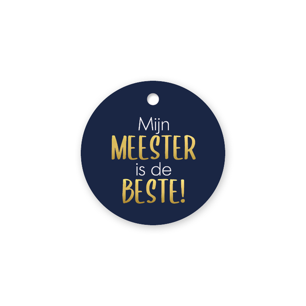 Kado kaartje 'mijn meester is de beste'