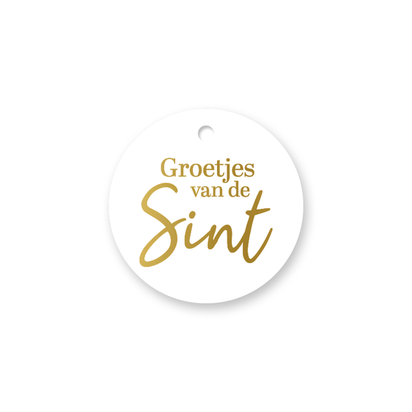 Kado kaartje 'groetjes van de sin
