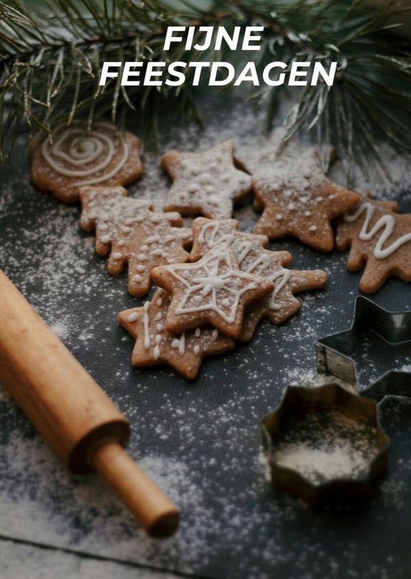 Ansichtkaart 'fijne feestdagen' k&k