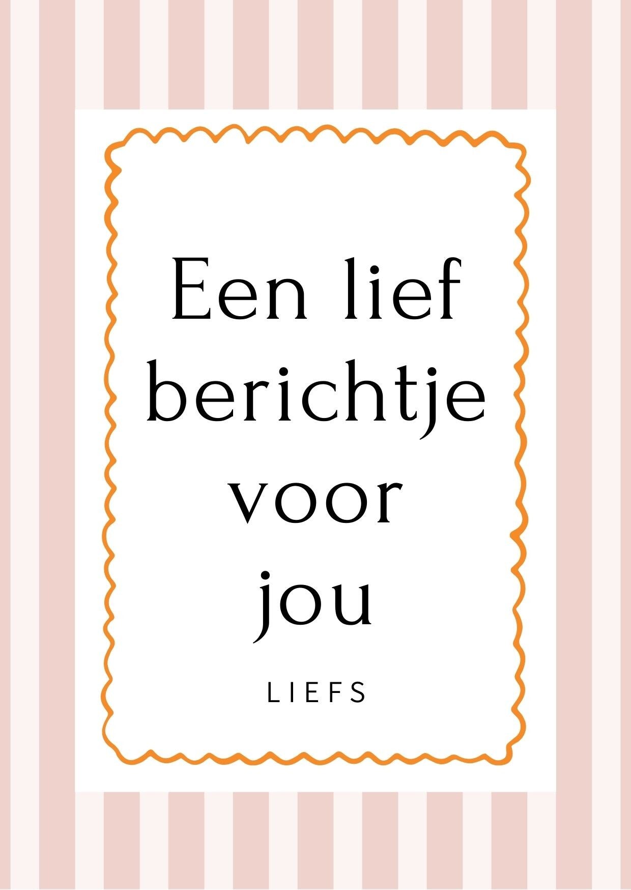 Ansichtkaart 'een lief berichtje voor jou'