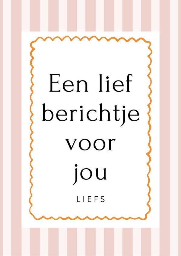 Ansichtkaart 'een lief berichtje voor jou'