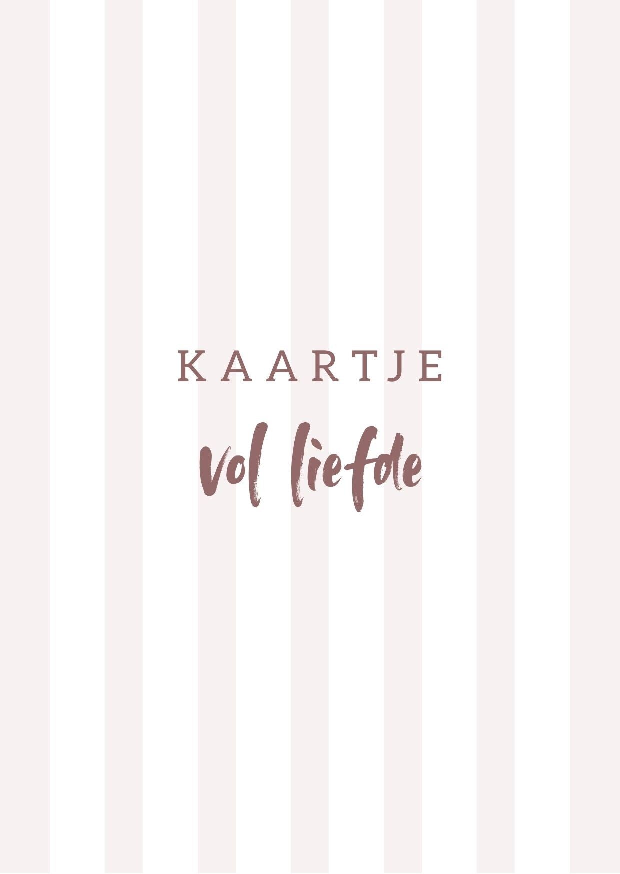 Ansichtkaart 'kaartje vol liefde'