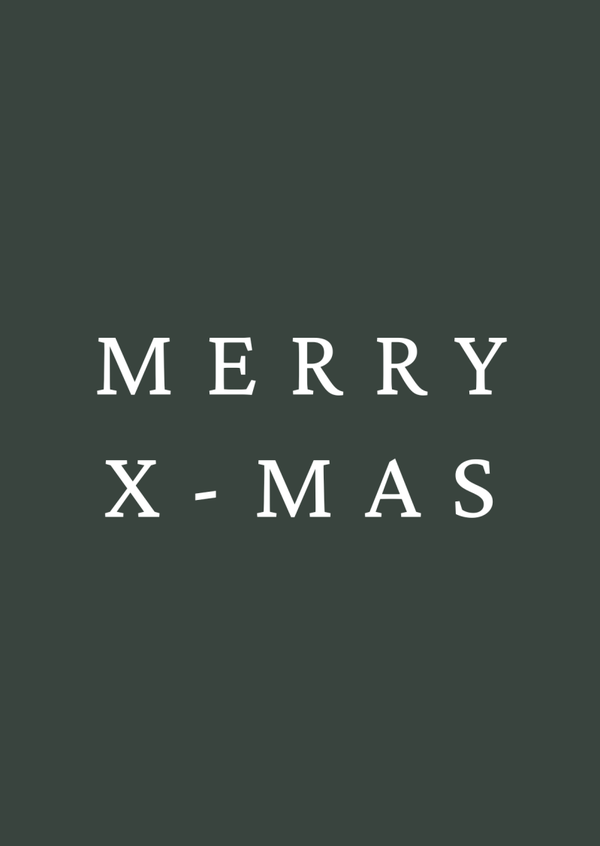 Ansichtkaart 'merry x-mas' k&k