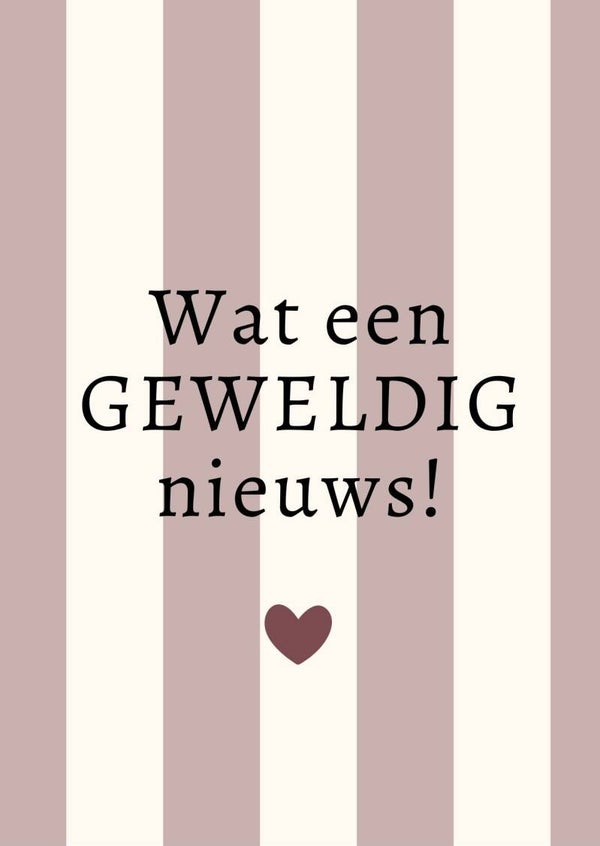 Ansichtkaart 'wat een geweldig nieuws'