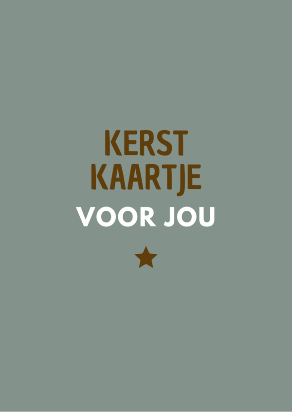 Ansichtkaart 'kerst kaartje voor jou' k&k