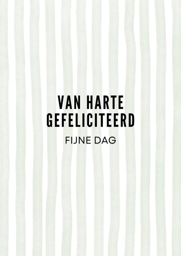 Ansichtkaart 'van harte gefeliciteerd' k&k