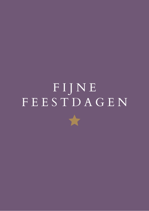 Ansichtkaart 'fijne feestdagen' k&k
