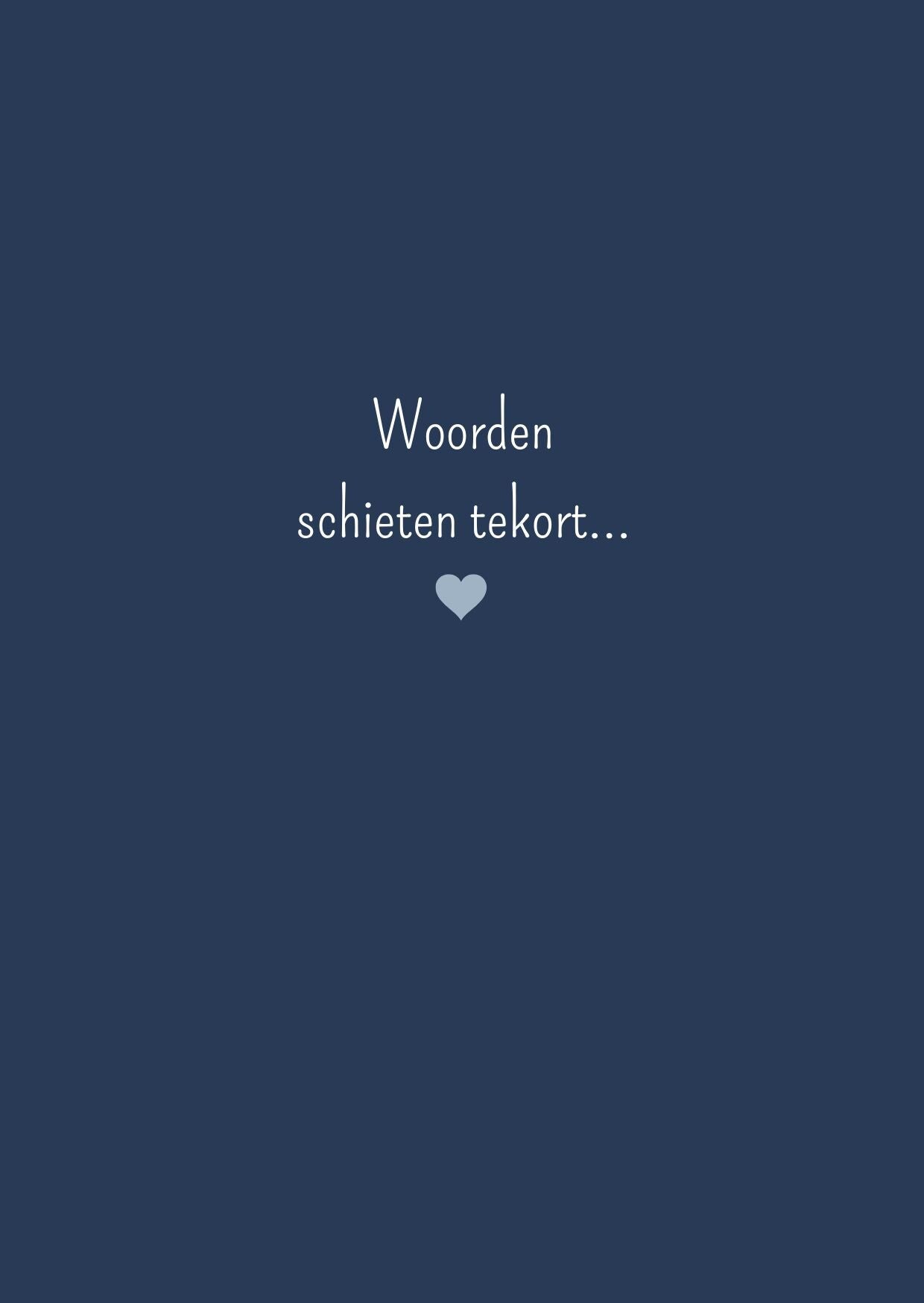 Ansichtkaart 'woorden schieten tekort' k&k