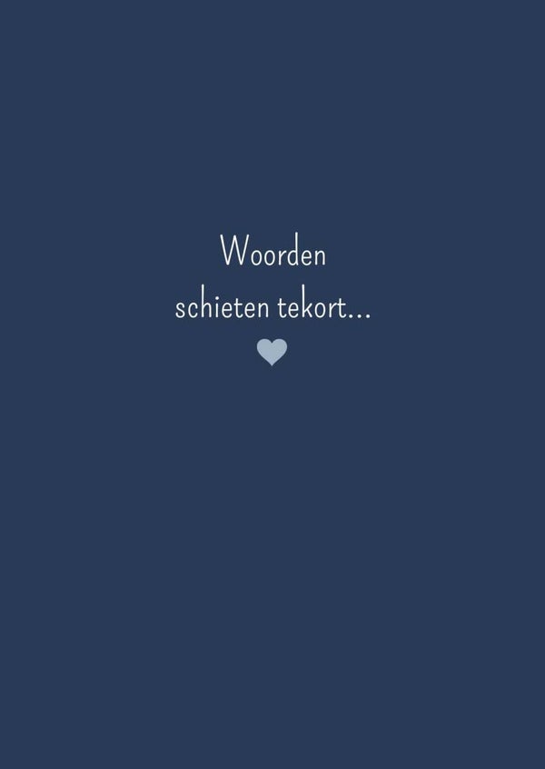 Ansichtkaart 'woorden schieten tekort' k&k