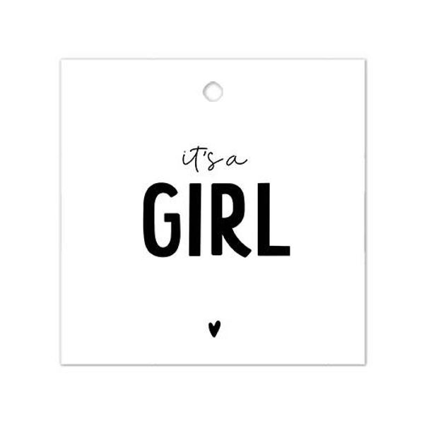 Kado kaartje 'it's a girl'