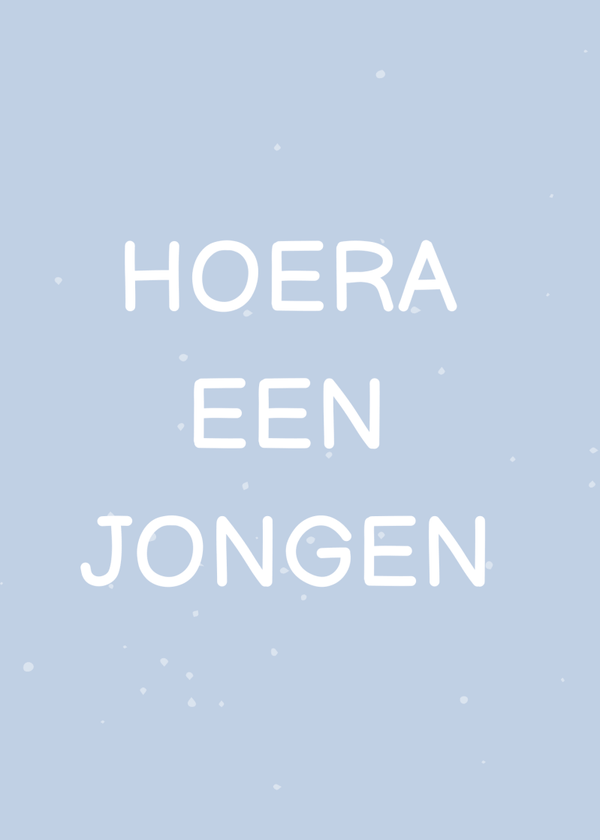 Ansichtkaart 'hoera een jongen' k&k