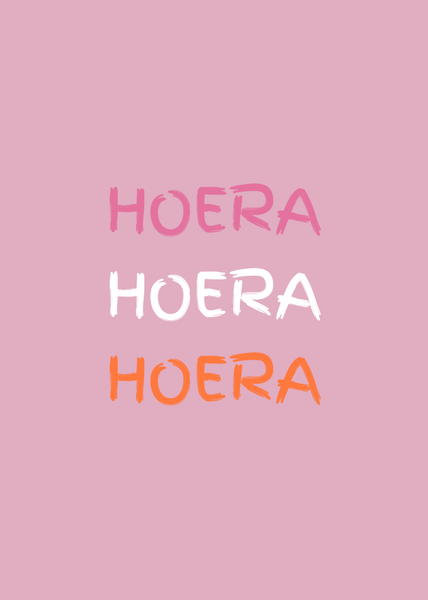 Ansichtkaart 'hoera hoera hoera' k&k