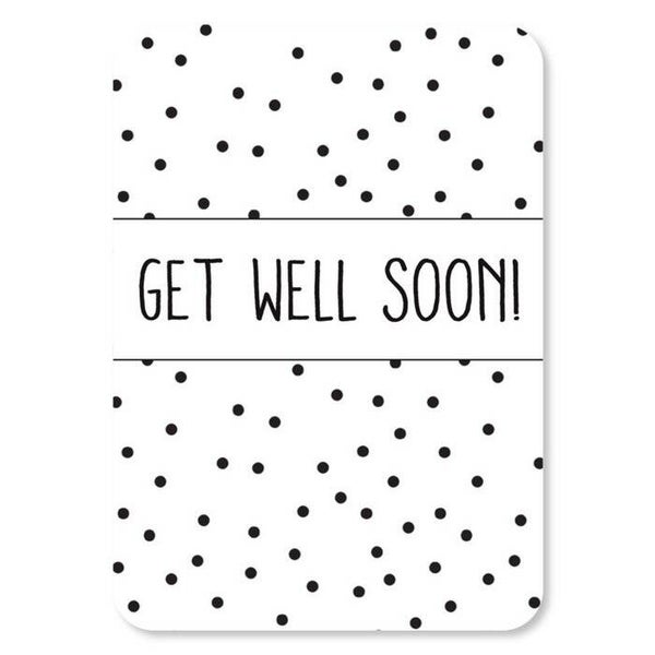 Ansichtkaart 'get well soon'