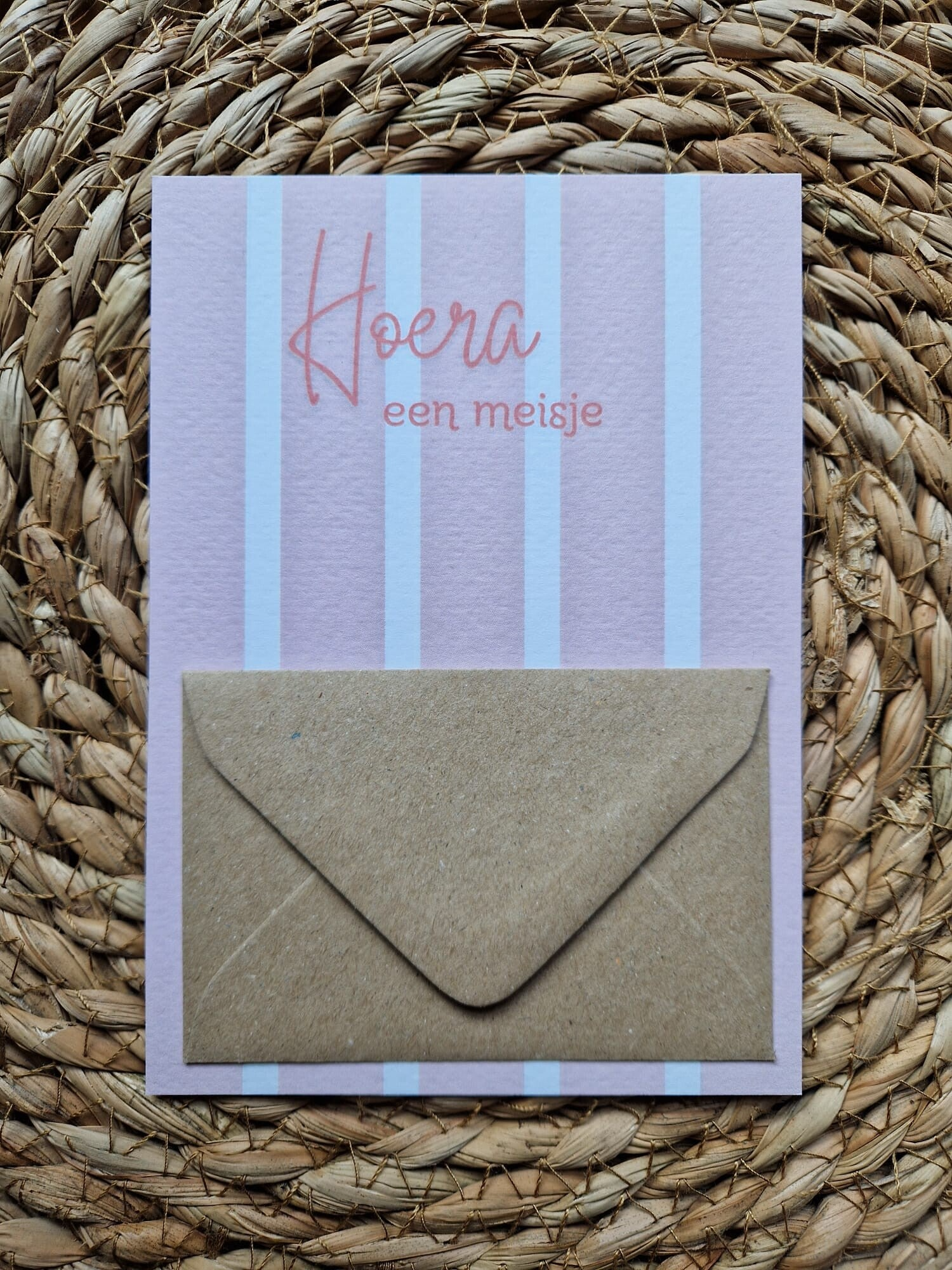 Geld/kado kaart 'hoera een meisje'