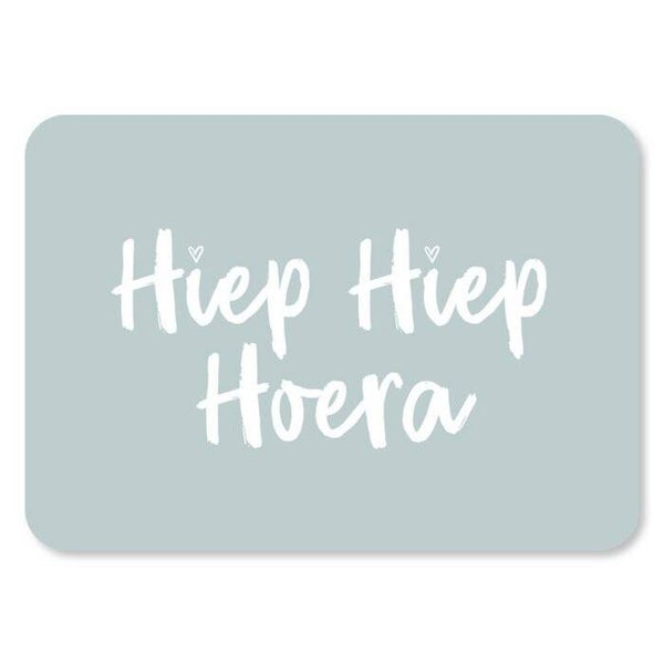 Ansichtkaart 'hiep hiep hoera'
