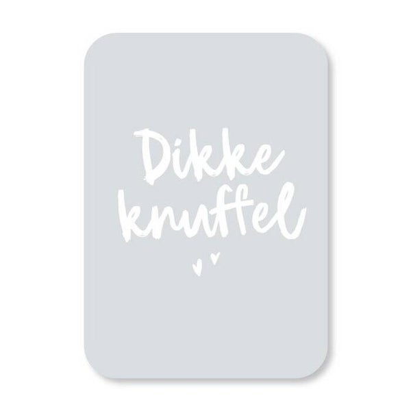 Minikaartje 'dikke knuffel blauw wit'
