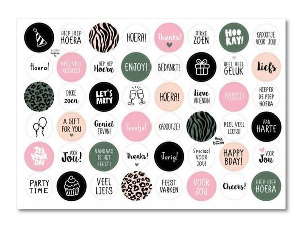 Stickervel met 48 stickers