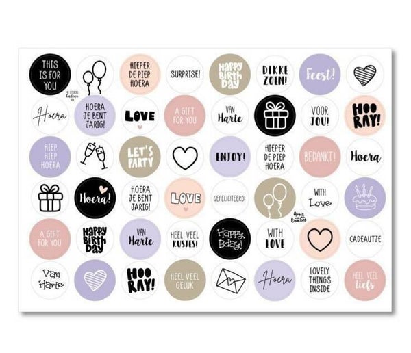 Stickervel met 48 stickers