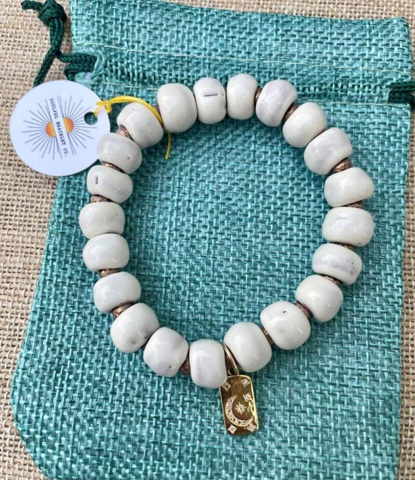 White Ceramic Celestial Bracelet