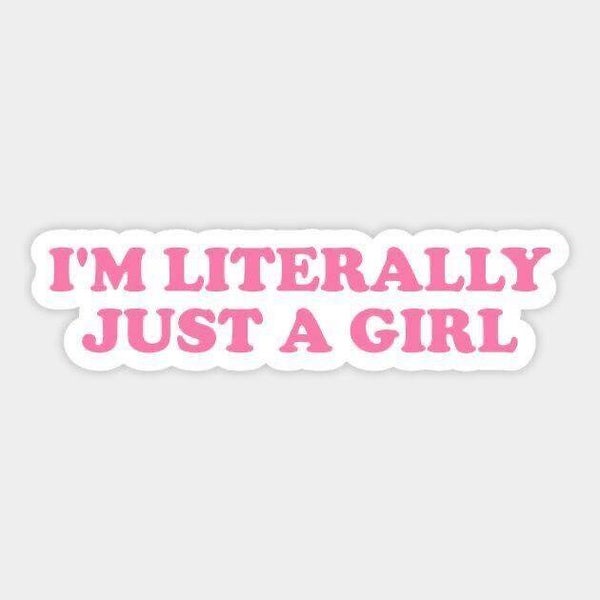 "Just a girl" - sticker