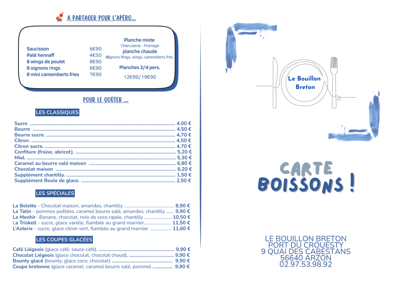 carte boisson