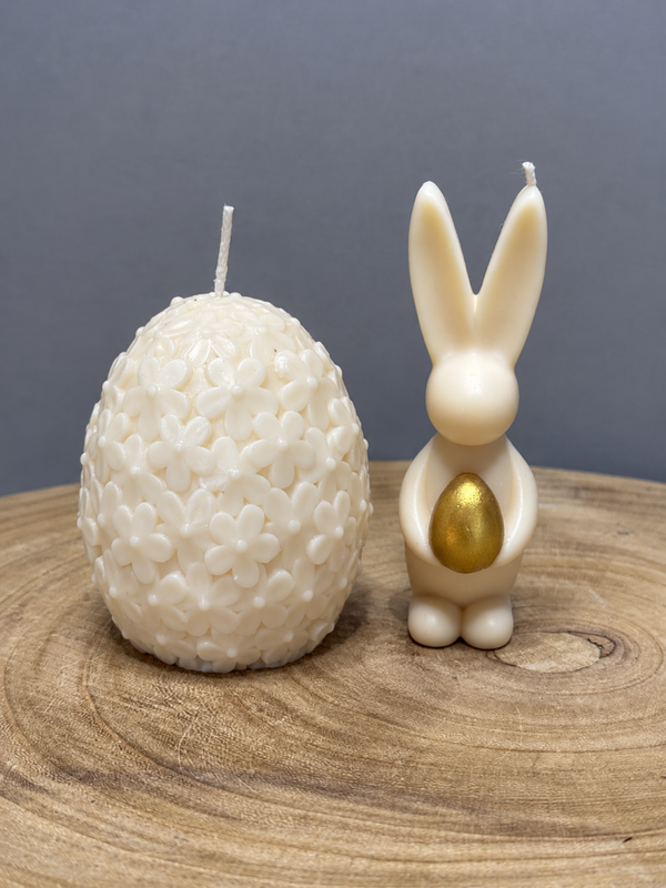 FLORAL EGG & BUNNY candle
