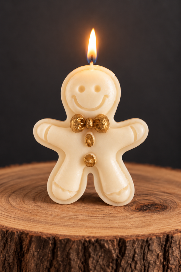 BOW GINGERBREAD MAN candle