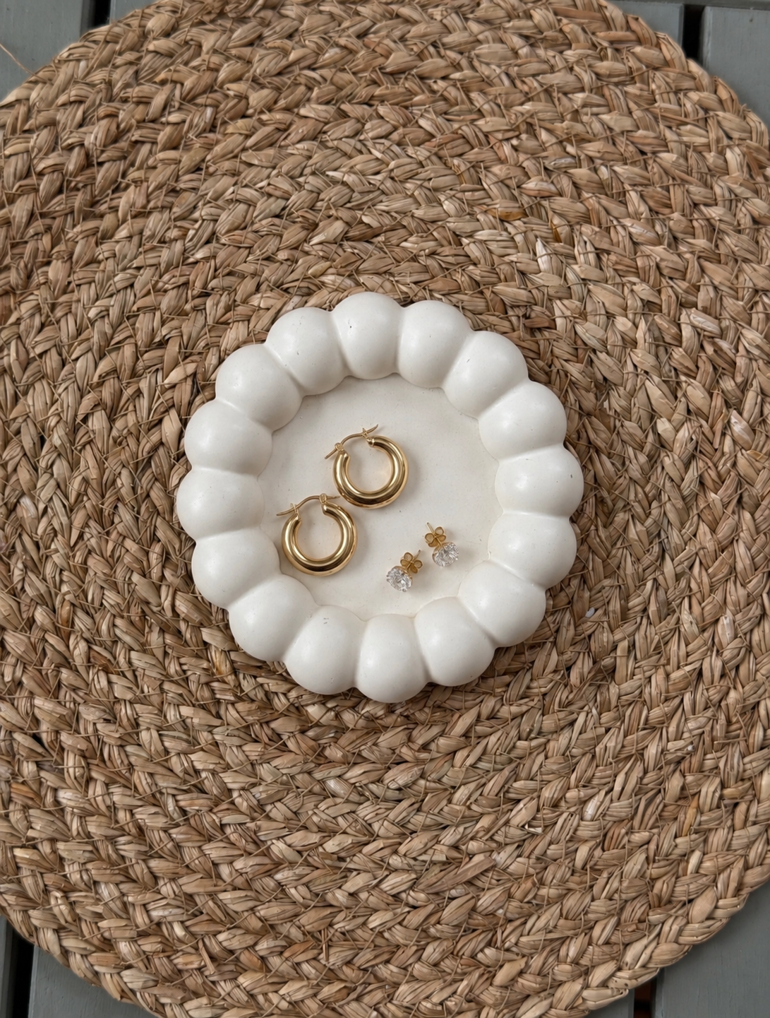 JESMONITE ROUND BUBBLE tray
