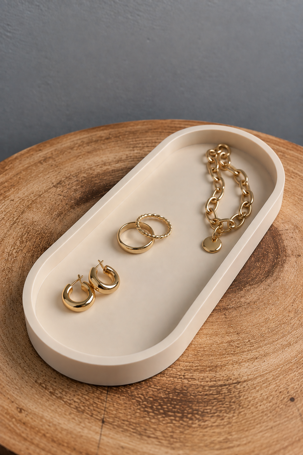 LARGE JESMONITE OVAL TRAY