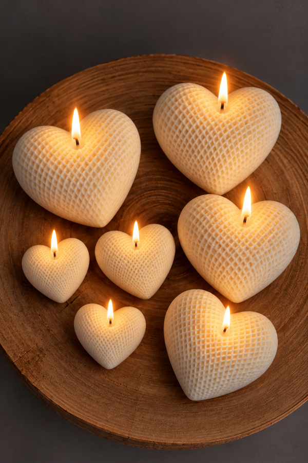 LARGE HEART candle